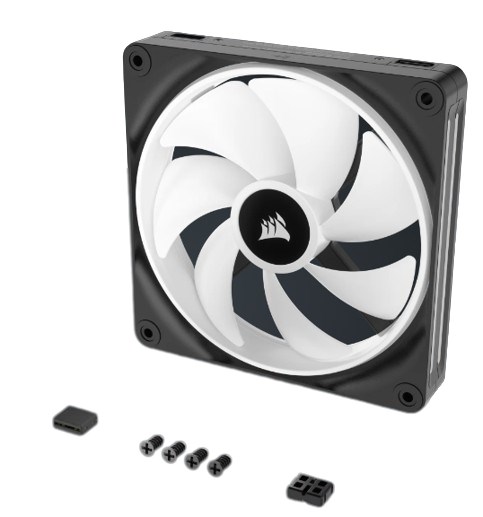 Corsair CO-9051004-WW computer cooling system Computer case Fan 14 cm Black, White 2 pc(s)