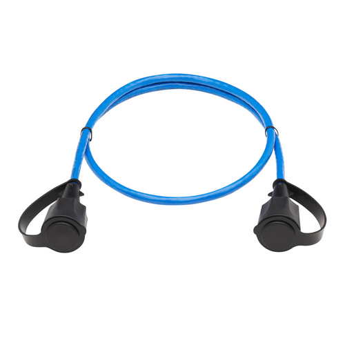Tripp Lite N200P-003BL-IND Industrial Cat6 UTP Ethernet Cable (RJ45 M/M), 100W PoE, CMR-LP, IP68, Blue, 3 ft. (0.91 m)