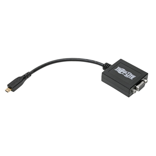 Tripp Lite P131-06N-MICROA Micro HDMI to VGA Adapter Video Converter with Audio for Smartphones/Tablets/Ultrabooks, (M/F), 6-in. (15.24 cm)