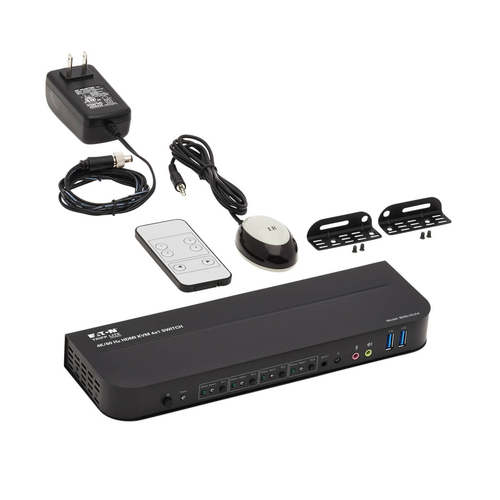 Tripp Lite B005-HUA4 4-Port HDMI/USB KVM Switch - 4K 60 Hz, HDR, HDCP 2.2, IR, USB Sharing