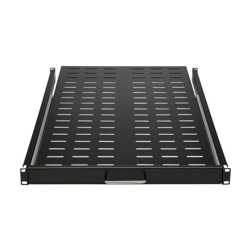 Tripp Lite SRSHELF4PSLVENT SmartRack Sliding Steel Rack Shelf - 1U, Vented, 28.3 in. Deep, Holds up to 50 lb. (23 kg)