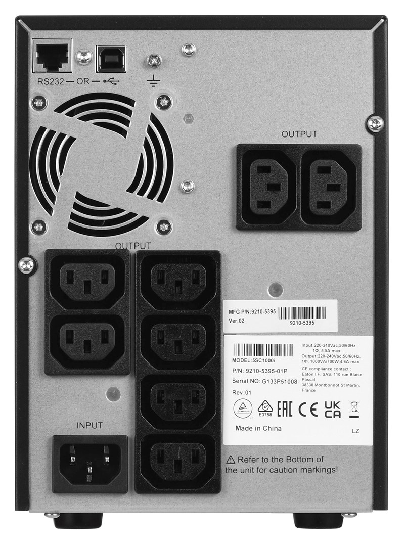 Eaton 5SC1000i uninterruptible power supply (UPS) 1 kVA 700 W 8 AC outlet(s)