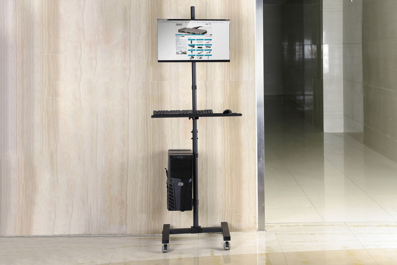 Digitus Mobile workstation with individual height adjustment