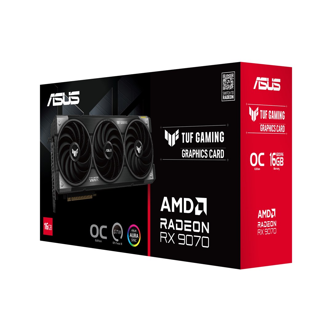 ASUS TUF Gaming TUF-RX9070-O16G-GAMING AMD Radeon RX 9070 16 GB GDDR6