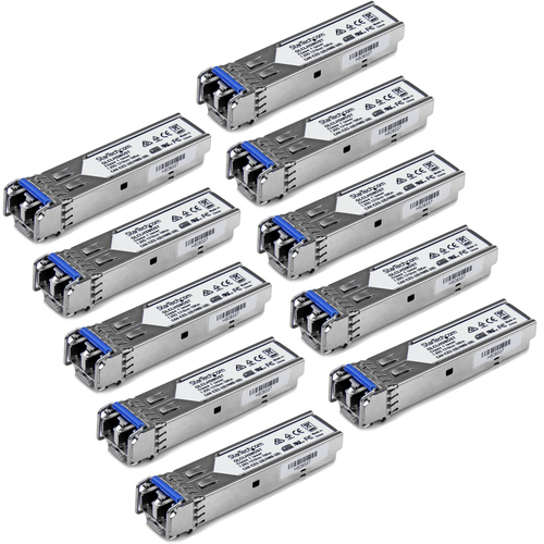 StarTech.com Cisco GLC-LH-SMD Compatible SFP Transceiver Module - 1000BASE-LX/LH - 10 Pack~Cisco GLC-LH-SMD Compatible SFP Module (10 Pack) - 1000BASE-LX/LH - 1GbE Single Mode Fiber SMF Optic Transceiver - 1GE Gigabit Ethernet SFP - LC 10km - 1310nm - DDM Cisco Firepower, ASR920, IE2000