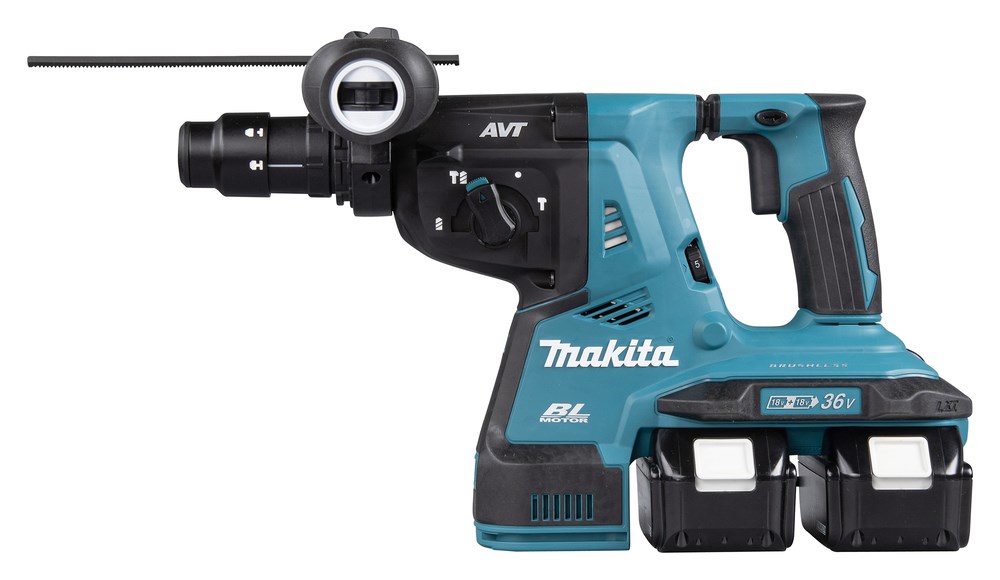 Makita Hammer Drill 2x18V DHR281PT2J 2.9J 2x5.0Ah BL + handle
