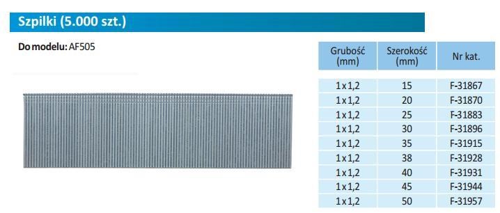 PINS 45mm FOR AF505 ...