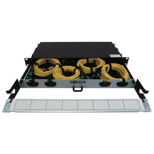 Tripp Lite Preloaded Fiber Panel, 1U - 4x (3x8F MTP/MPO-APC F/F) 24F Trunk Cables, OS2 Singlemode, 10 m (32.8 ft.)