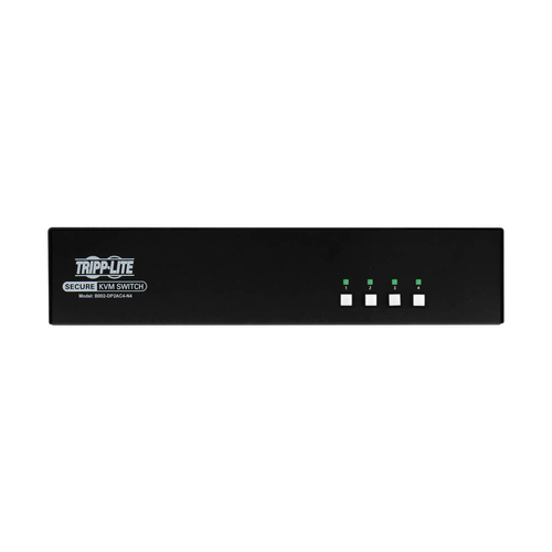 Tripp Lite B002-DP2AC4-N4 Secure KVM Switch, 4-Port, Dual Head, DisplayPort to DisplayPort, 4K, NIAP PP4.0, Audio, CAC, TAA