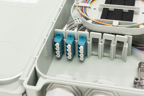 Digitus FTTH/FTTB Distribution box, assembled, OS2, 12 fibers, LC/PC