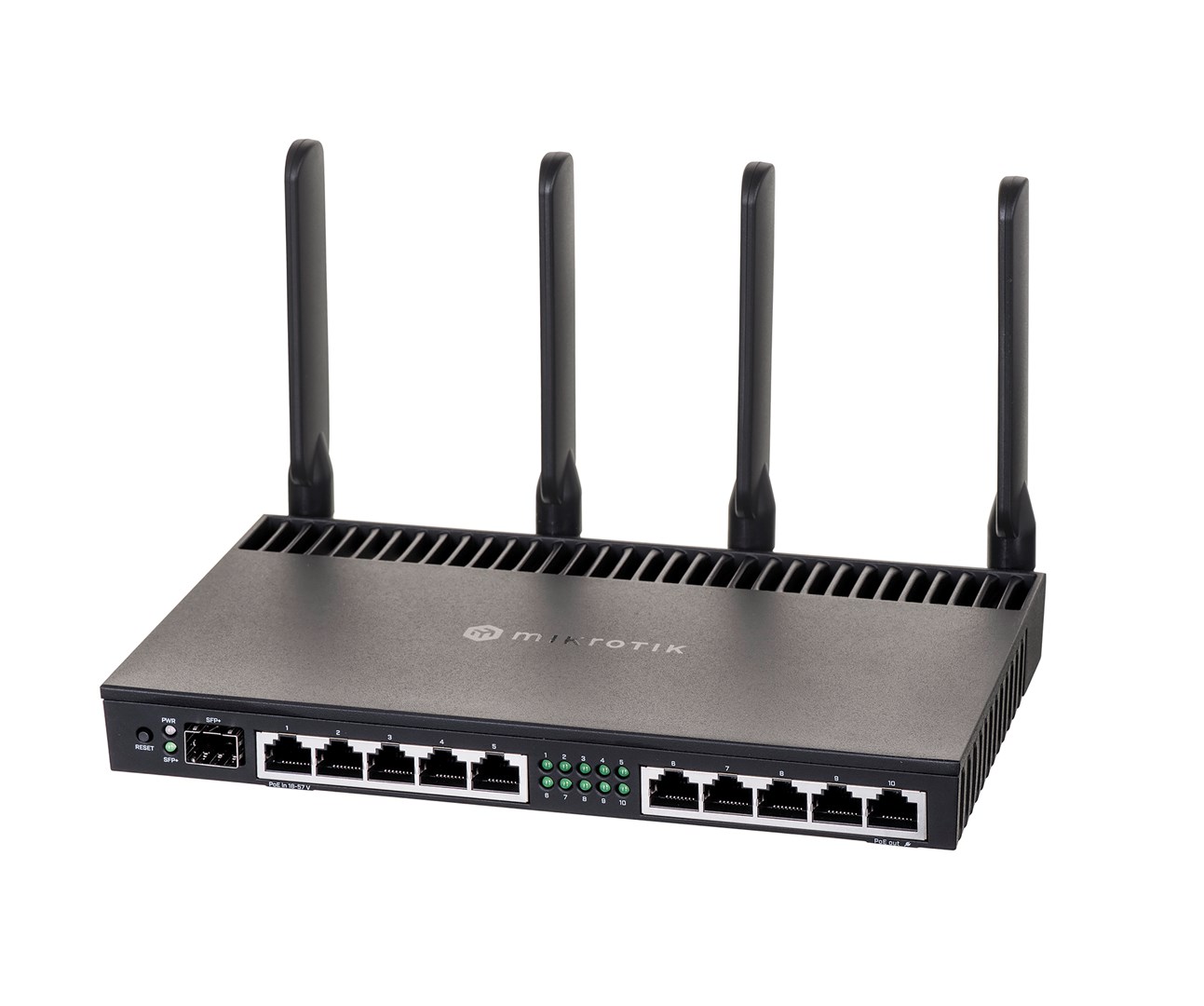 Mikrotik RB4011iGS+5HacQ2HnD-IN wireless router Gigabit Ethernet Dual-band (2.4 GHz / 5 GHz) Black