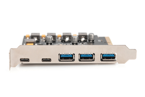 Digitus PCIe card 2x USB-C + 3x USB A