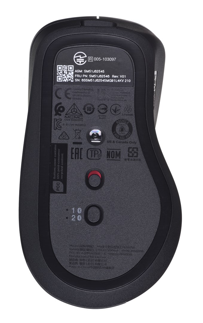 Lenovo 4Y51J62544 mouse Office Right-hand Bluetooth Optical 2400 DPI