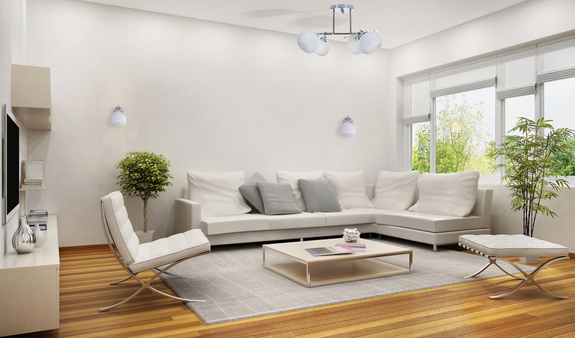 Classic chandelier pendant ceiling lamp Activejet IRMA nickel 5xE27 for living room