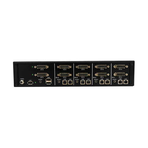 Tripp Lite B002-DV2AC4-N4 Secure KVM Switch, 4-Port, Dual Head, DVI to DVI, NIAP PP4.0, Audio, CAC, TAA