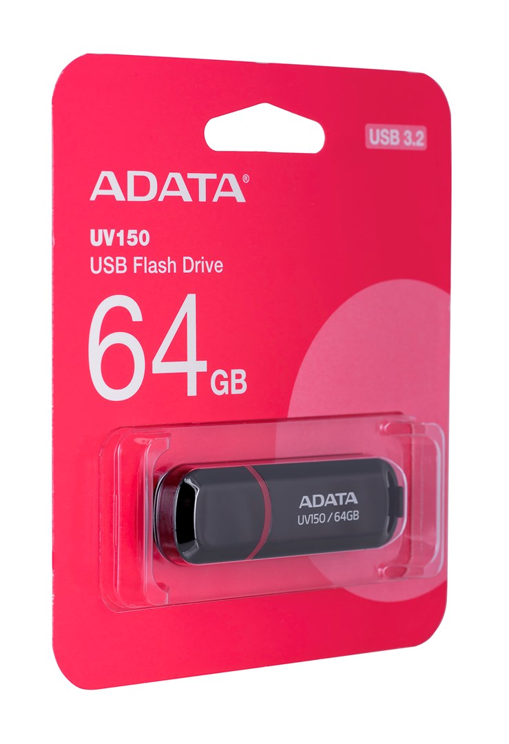 ADATA 64GB DashDrive UV150 USB flash drive USB Type-A 3.2 Gen 1 (3.1 Gen 1) Black