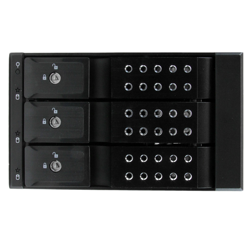 StarTech.com 3 Bay Aluminum Trayless Hot Swap Mobile Rack Backplane for 3.5in SAS II/SATA III - 6 Gbps HDD