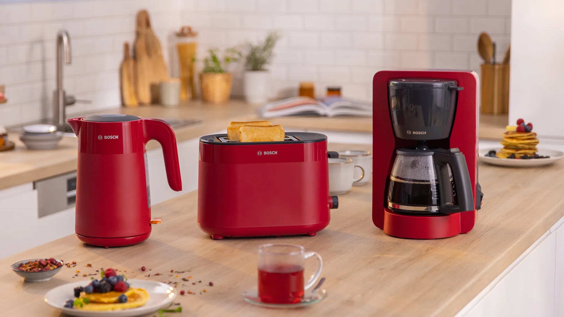 Bosch TAT2M124 toaster 6 2 slice(s) 950 W Red