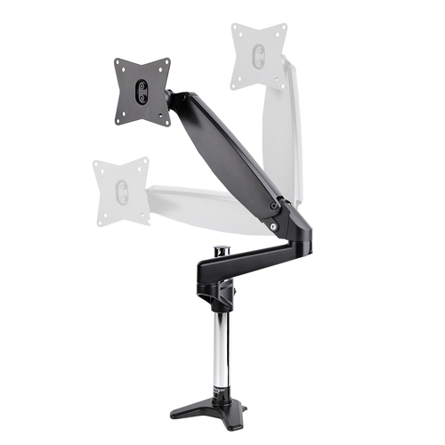 StarTech.com Desk Mount Monitor Arm for Single VESA Display up to 32" or 49" Ultrawide 8kg/17.6lb - Full Motion Articulating & Height Adjustable - C-Clamp, Grommet - Single Monitor Arm