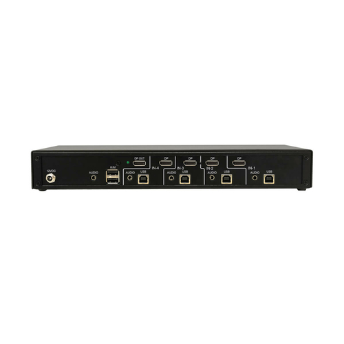 Tripp Lite B002-DP1A4-N4 Secure KVM Switch, 4-Port, Single Head, DisplayPort to DisplayPort, 4K, NIAP PP4.0, Audio, TAA