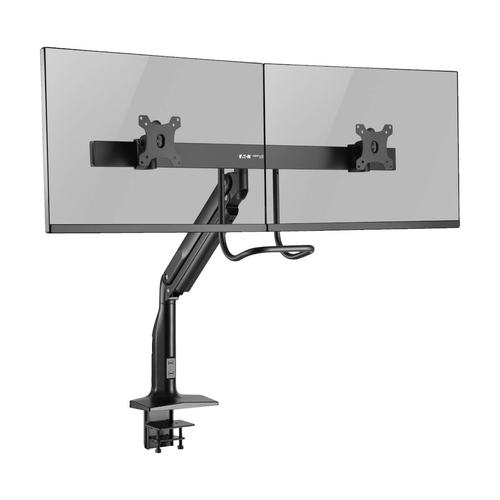 Tripp Lite DMPDD1735AM Safe-IT Precision-Placement Dual-Display Desk Clamp or Grommet with Antimicrobial Tape for 17” to 35” Displays, USB Ports