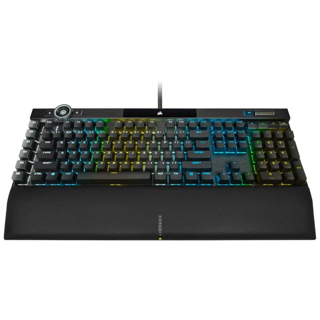 Corsair K100 RGB Optical-Mechanical Gaming keyboard USB QWERTZ German Black