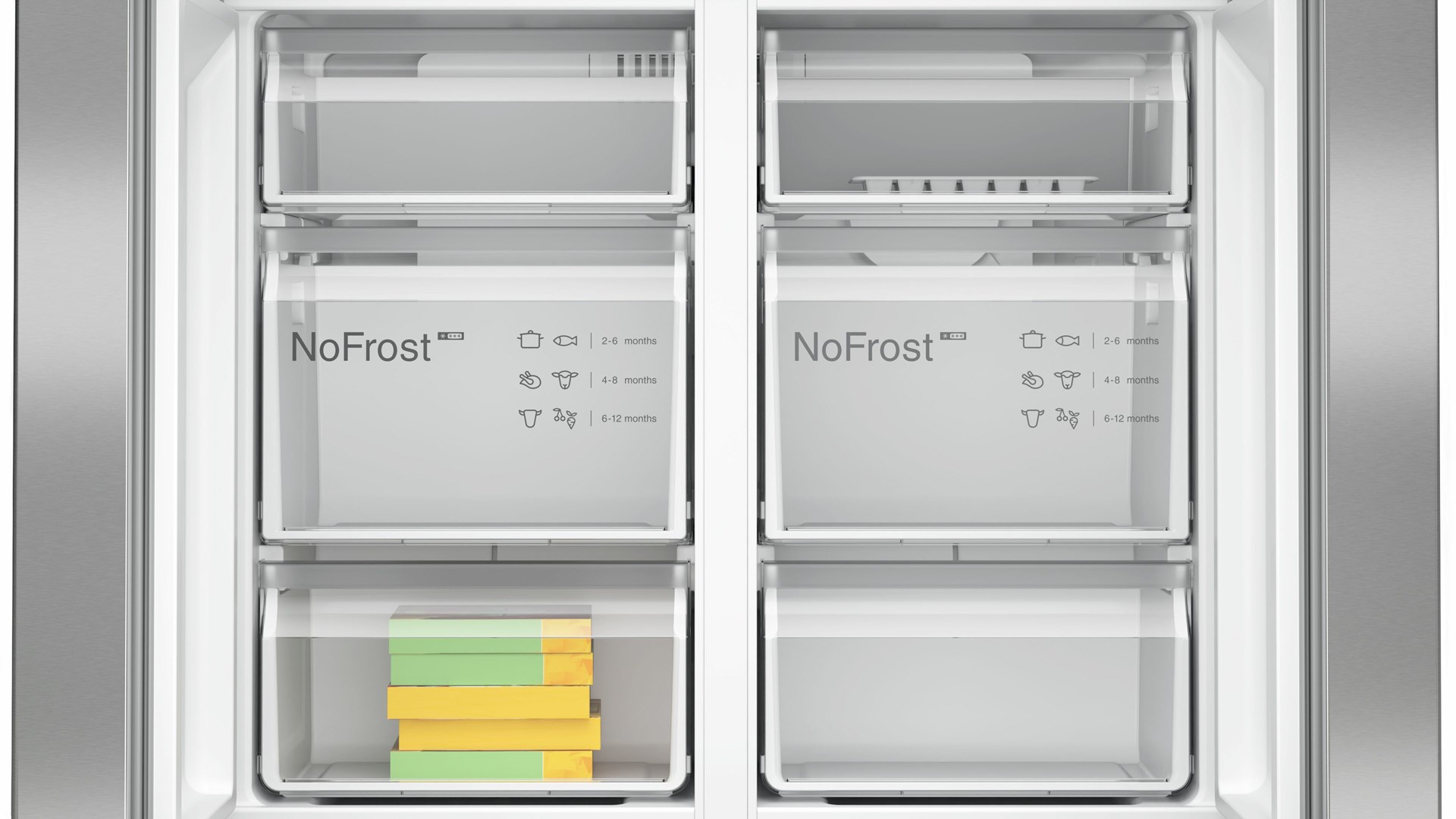 Bosch Serie 4 KFN96VPEA side-by-side refrigerator Freestanding 605 L E Stainless steel