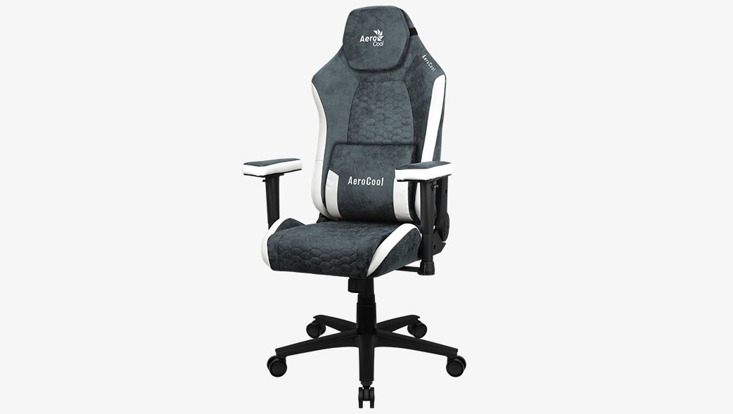 Aerocool Crown AeroSuede Universal gaming chair Padded seat Blue  Steel