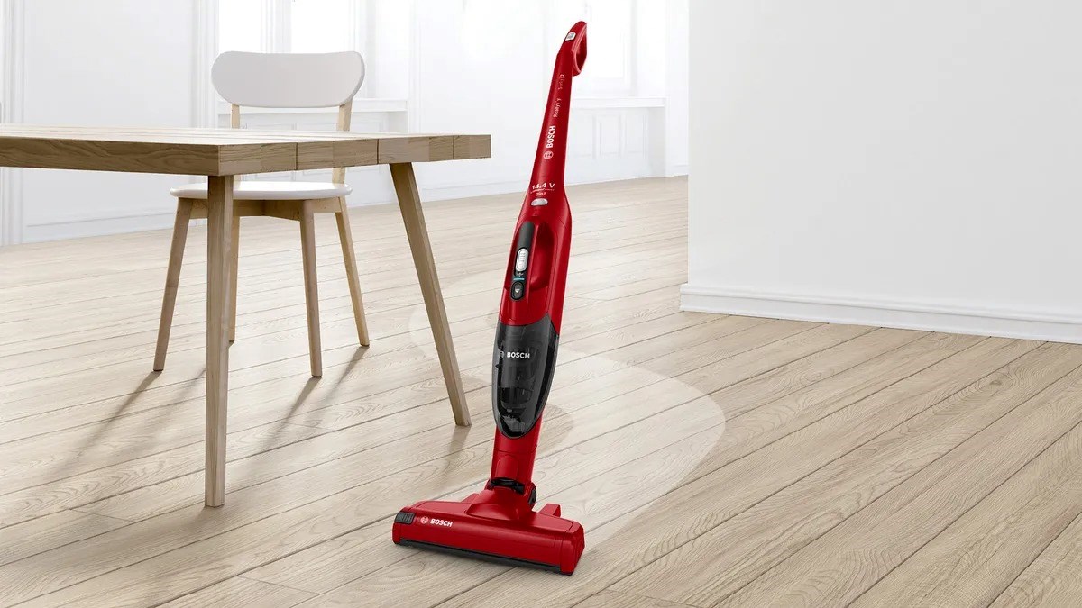 Bosch Serie 2 BBHF214R stick vacuum/electric broom 2-in-1 stick vacuum Battery Dry Bagless Red