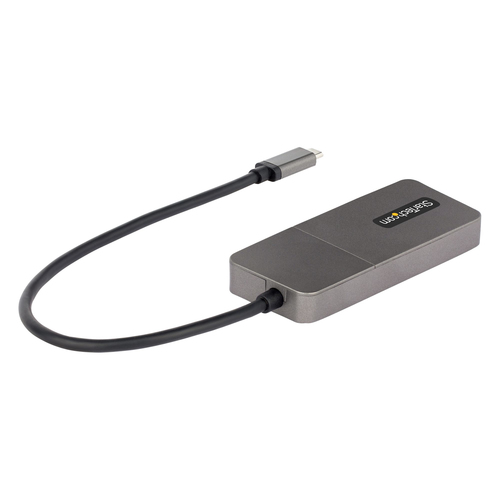 StarTech.com 3-Port USB-C Multi-Monitor Adapter, USB Type-C to 3x DisplayPort 1.4 MST Hub, Triple 4K 60Hz DP Laptop Display Extender / Splitter, HDR, Extra-Long Built-In Cable - Windows Only