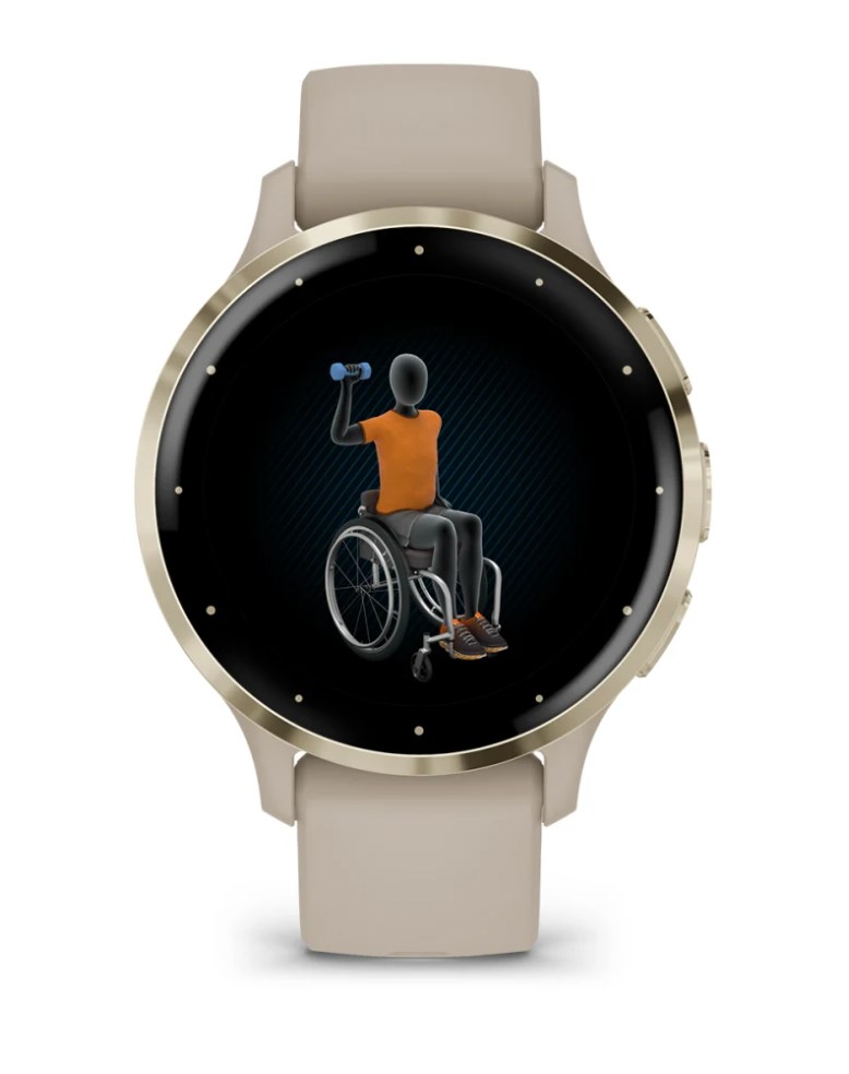Garmin Venu 3S 3.05 cm (1.2") AMOLED 41 mm Digital 390 x 390 pixels Touchscreen Gold, Grey Wi-Fi GPS (satellite)