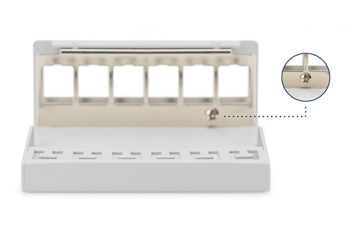 Digitus Desktop Modular Blank Patch Panel, shielded, 6-port