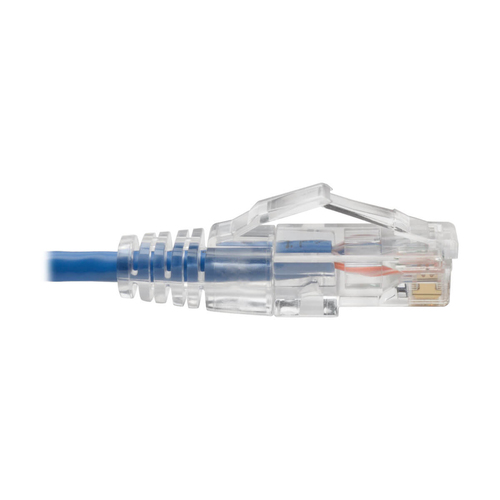 Tripp Lite N201-S6N-BL Cat6 Gigabit Snagless Slim UTP Ethernet Cable (RJ45 M/M), PoE, Blue, 6-in. (15.24 cm)