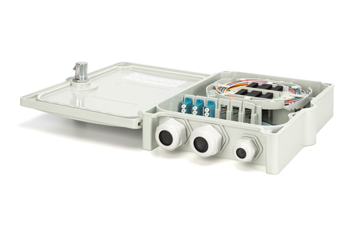 Digitus FTTH/FTTB Distribution box, assembled, OS2, 12 fibers, LC/PC